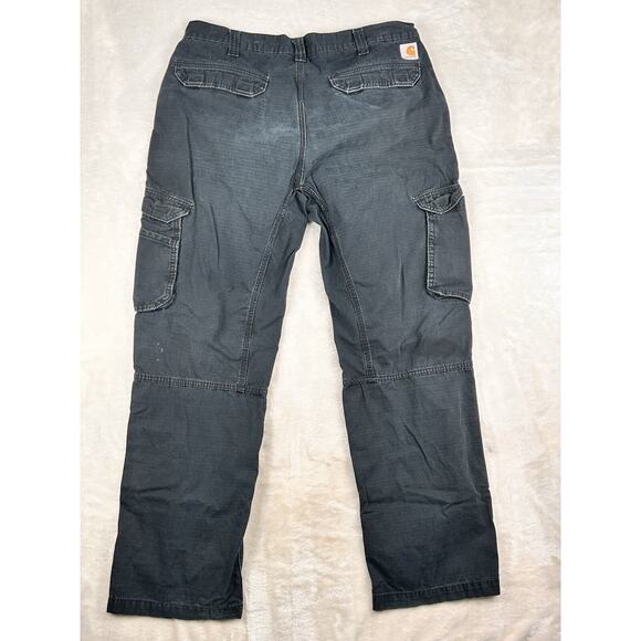 Carhartt Force Cargo Pants Men's 38X32 Black Relaxed Fit Ripstop Work 101148-039 - Picture 1 of 12